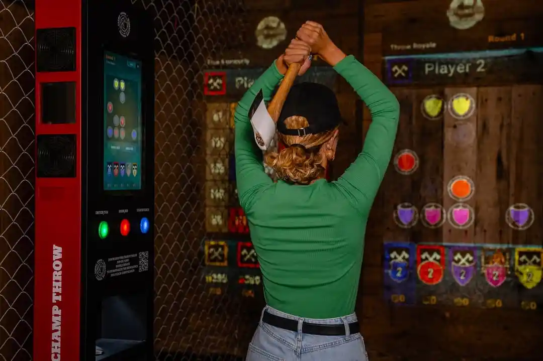 High-tech axe throwing lanes in Hurricane Utah